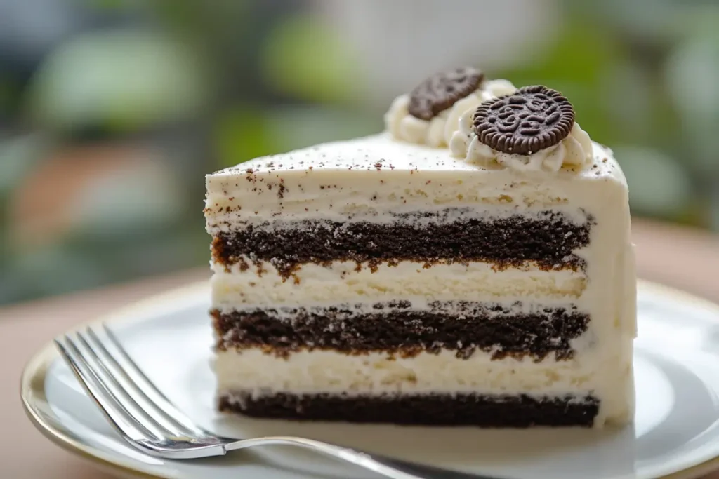 Delicious ice box cake ready to serve.