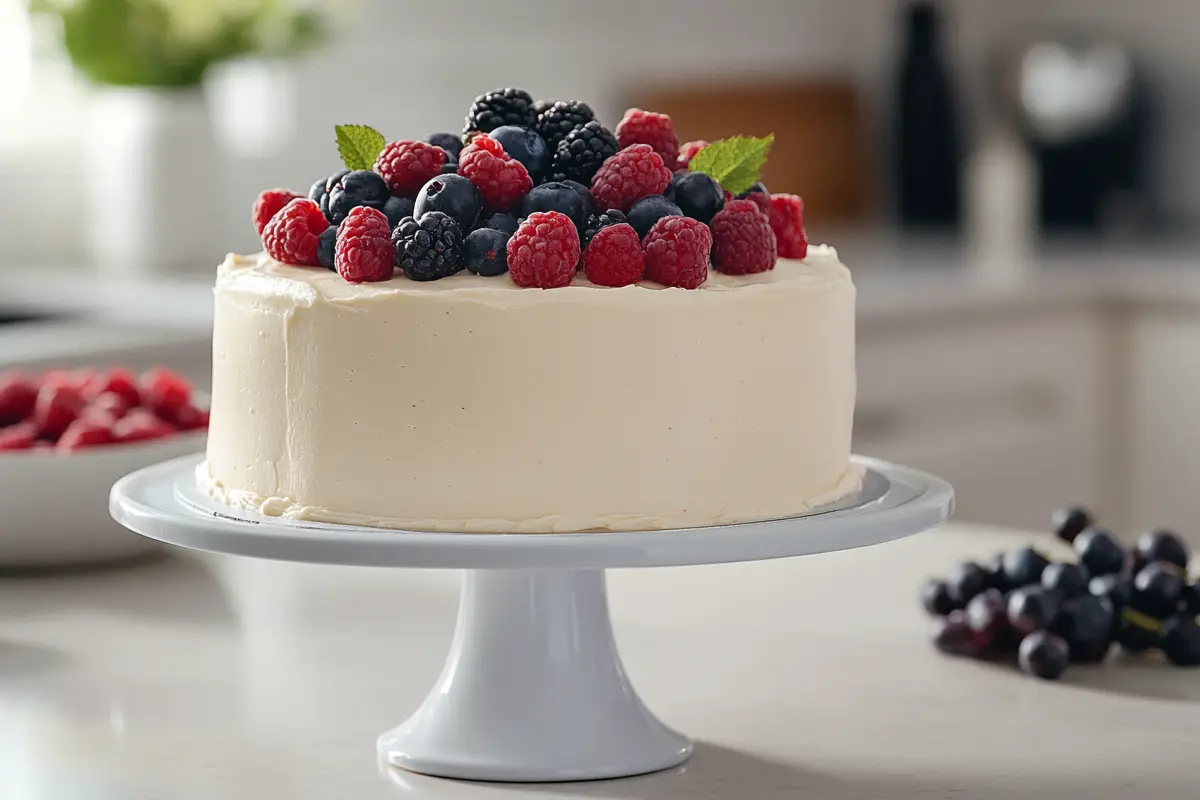 A moist and delicious red velvet cake recipe on a plate