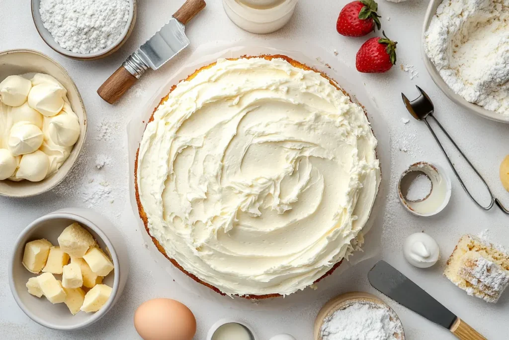 A bowl of smooth crème au beurre recette.
